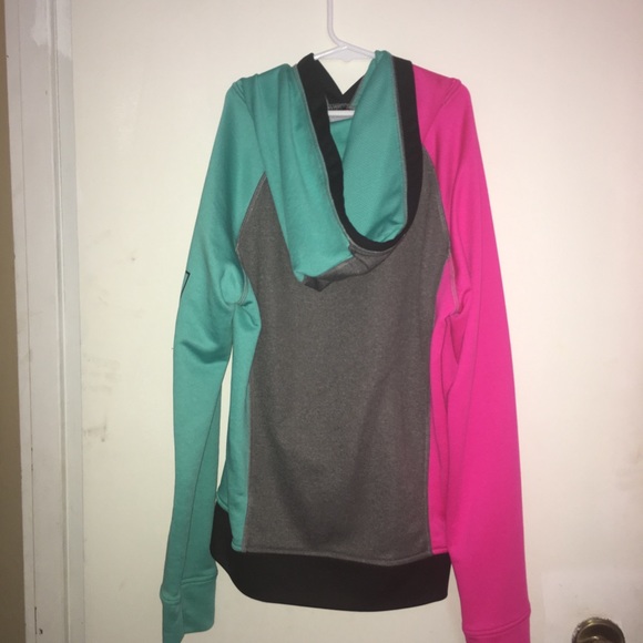Girls XL(16), Blue/Pink/Grey sweatshirt. - Picture 2 of 5
